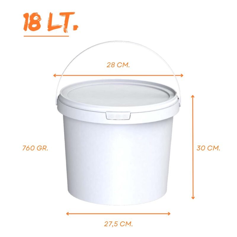 18 litre dar ağızlı kapaklı plastik kova