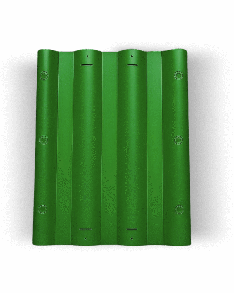 Dayanıklı PE Plastik Çatı Kaplama Levhası Yeşil – 55x90 cm, UV Dayanımlı