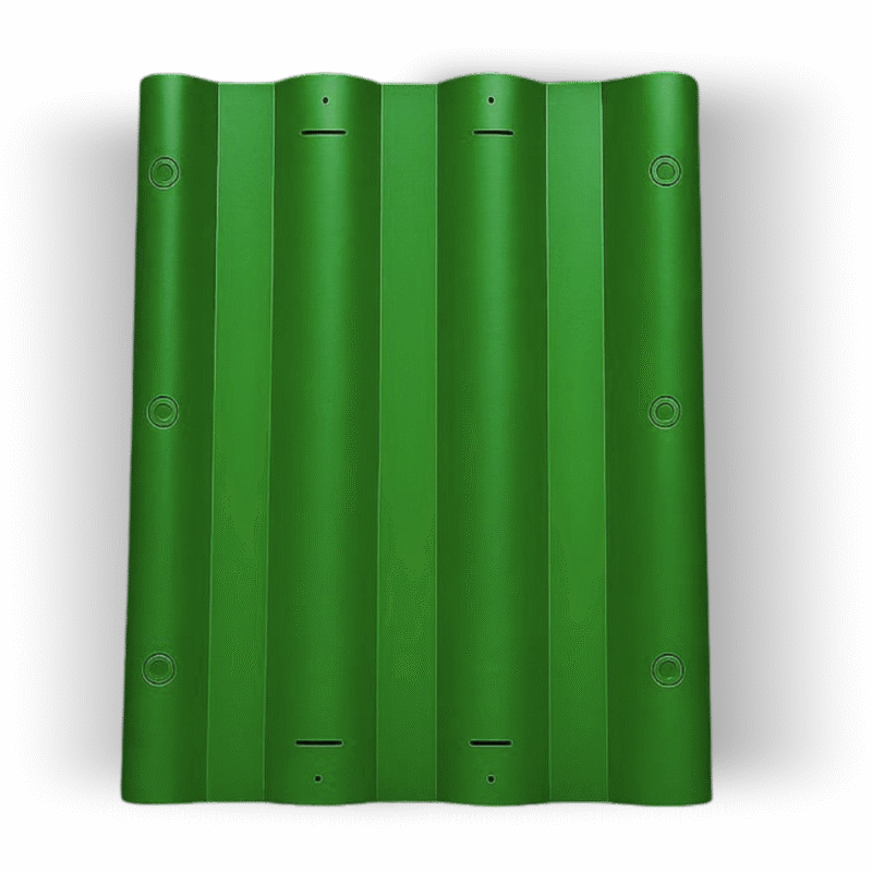 Dayanıklı PE Plastik Çatı Kaplama Levhası Yeşil – 55x90 cm, UV Dayanımlı