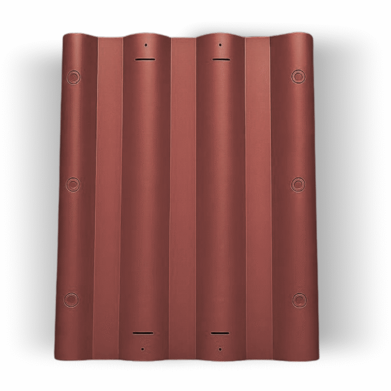 Kiremit Kırmızısı PE Plastik Çatı Kaplama Levhası – 55x90 cm, UV Dayanımlı