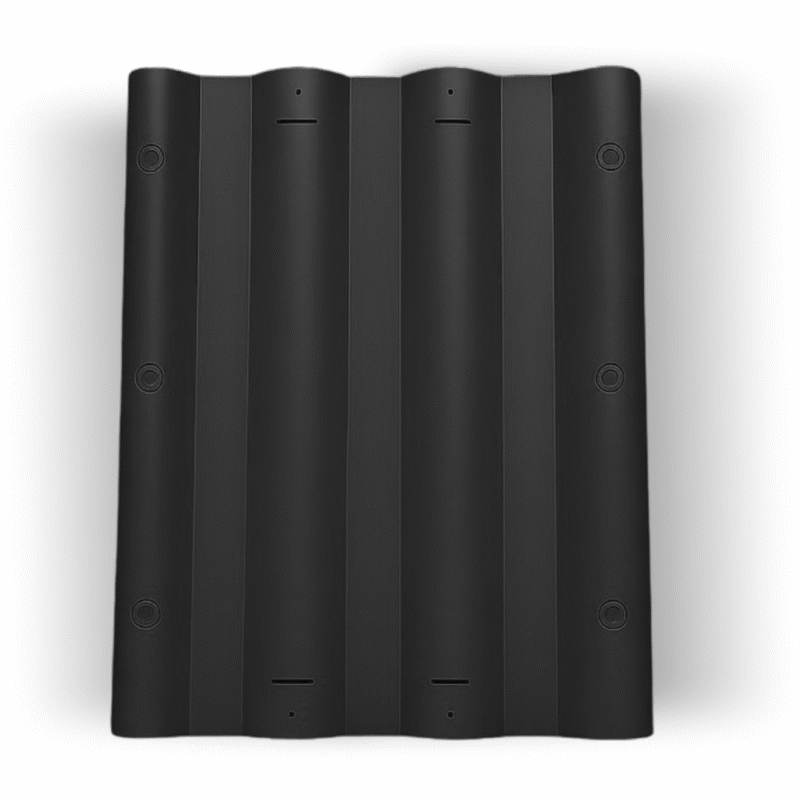 Siyah PE Plastik Çatı Kaplama Levhası – 55x90 cm, UV Koruma, Kırılmaz